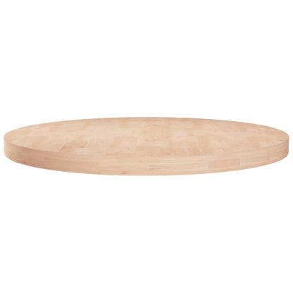 Piano Tavolo Rotondo Ã˜70x4 cm Massello di Rovere Non Trattato