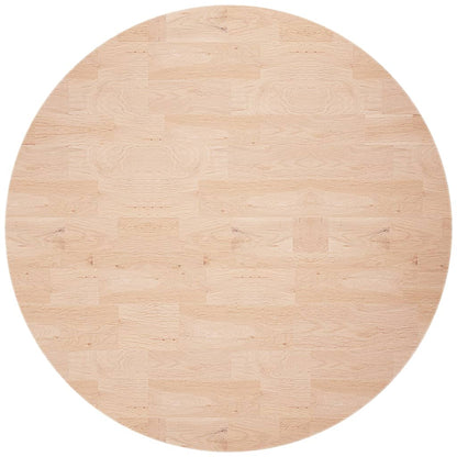 Piano Tavolo Rotondo Ã˜80x4 cm Massello di Rovere Non Trattato