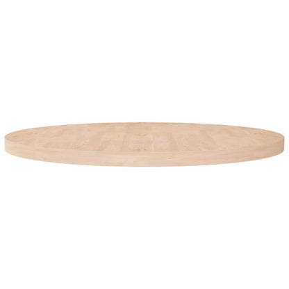 Piano Tavolo Rotondo Ã˜90x4 cm Massello di Rovere Non Trattato
