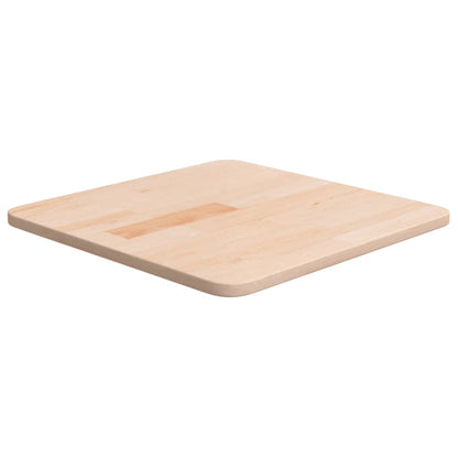 Piano Tavolo Quadrato 40x40x1,5 cm Massello Rovere Non Trattato