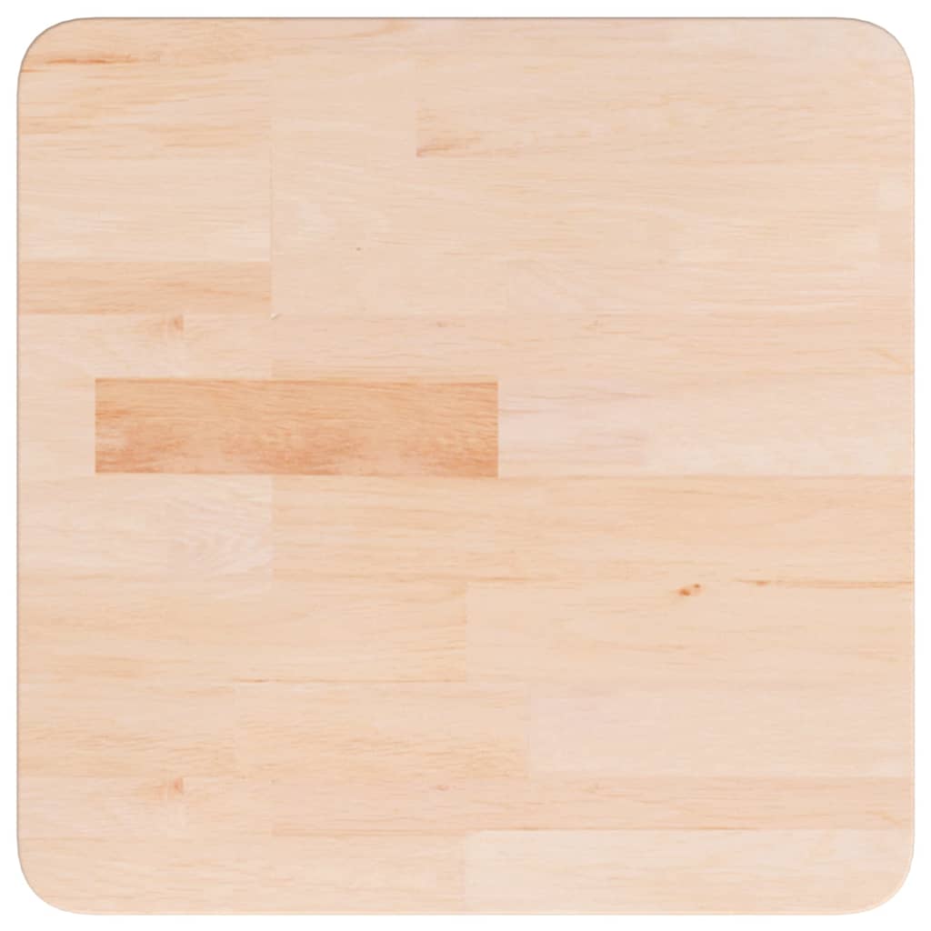 Piano Tavolo Quadrato 40x40x1,5 cm Massello Rovere Non Trattato
