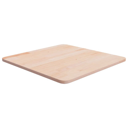 Piano Tavolo Quadrato 50x50x1,5 cm Massello Rovere Non Trattato