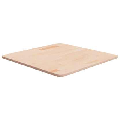 Piano Tavolo Quadrato 60x60x1,5 cm Massello Rovere Non Trattato