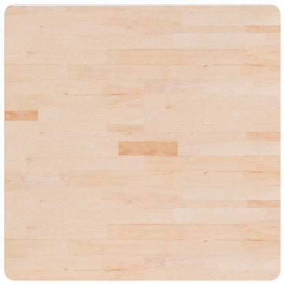 Piano Tavolo Quadrato 80x80x1,5 cm Massello Rovere Non Trattato