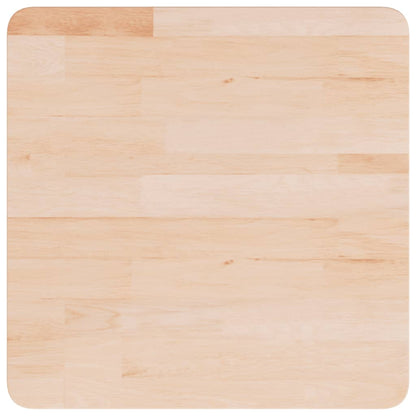 Piano Tavolo Quadrato 50x50x2,5 cm Massello Rovere Non Trattato