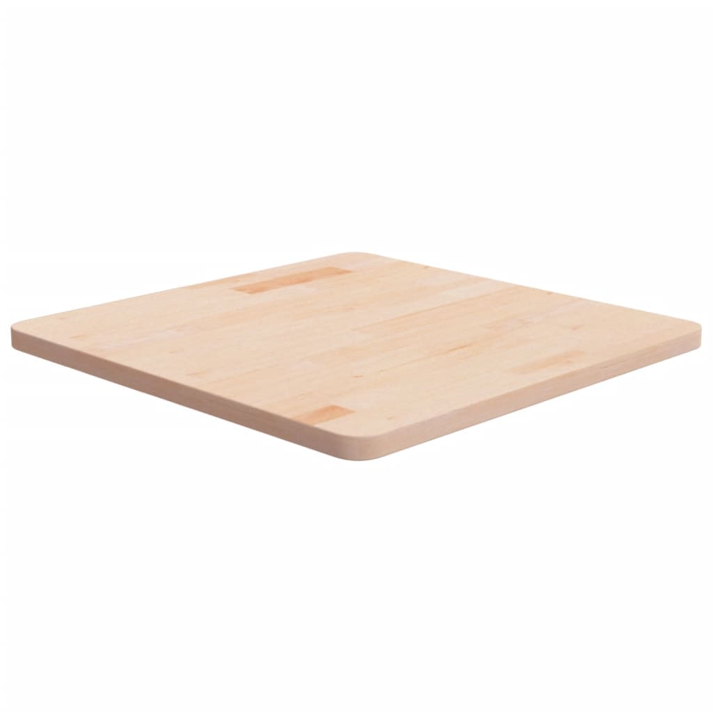 Piano Tavolo Quadrato 60x60x2,5 cm Massello Rovere Non Trattato