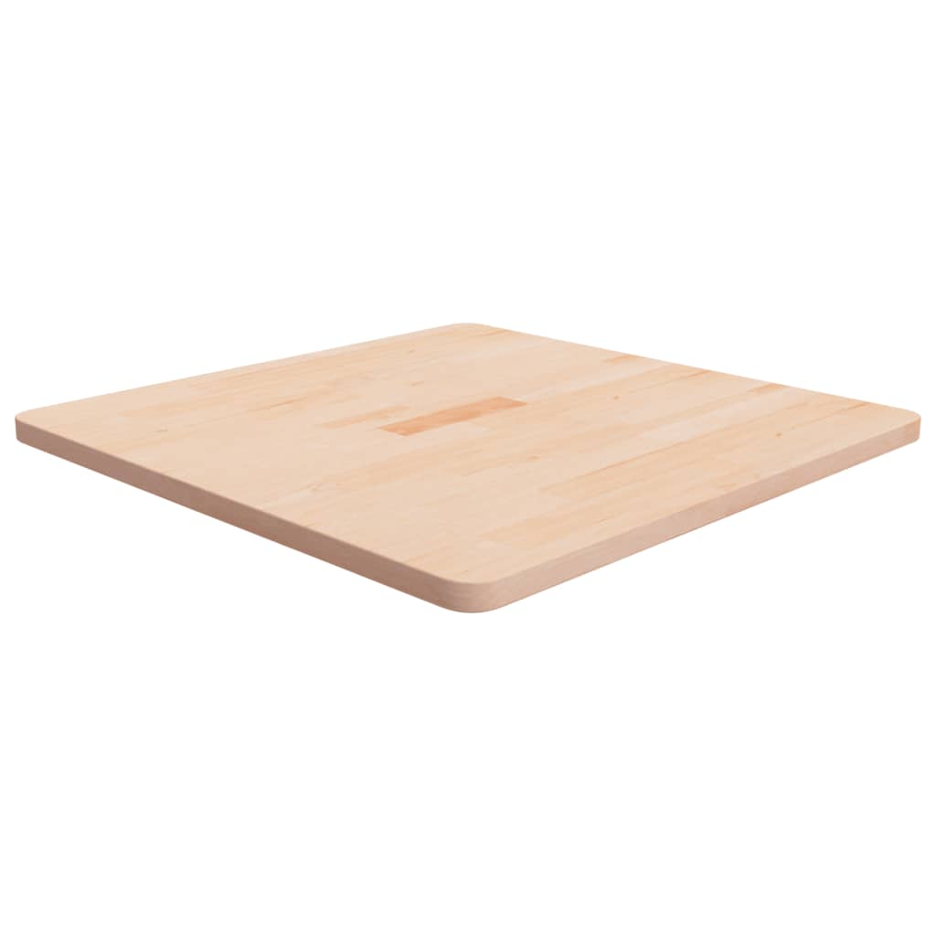 Piano Tavolo Quadrato 70x70x2,5 cm Massello Rovere Non Trattato