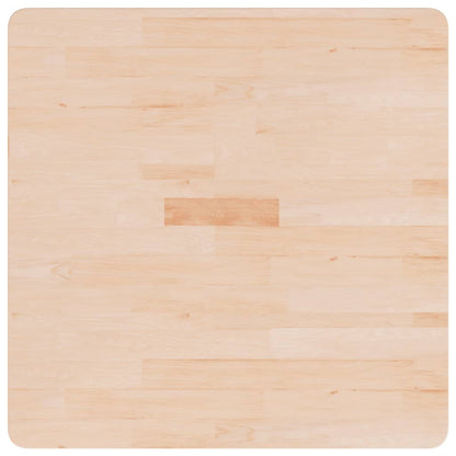 Piano Tavolo Quadrato 70x70x2,5 cm Massello Rovere Non Trattato