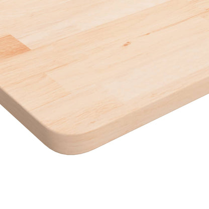 Piano Tavolo Quadrato 70x70x2,5 cm Massello Rovere Non Trattato