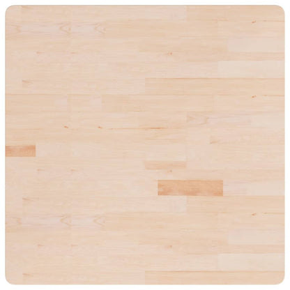 Piano Tavolo Quadrato 90x90x2,5 cm Massello Rovere Non Trattato