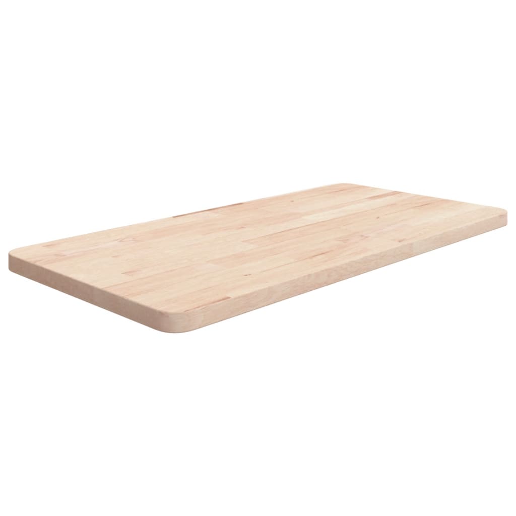 Piano Bagno 80x40x2,5 cm in Legno Massello Non Trattato