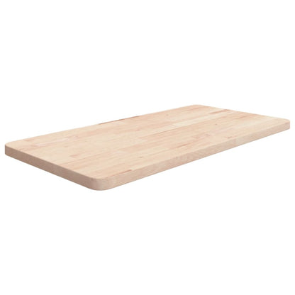 Piano Bagno 80x40x2,5 cm in Legno Massello Non Trattato