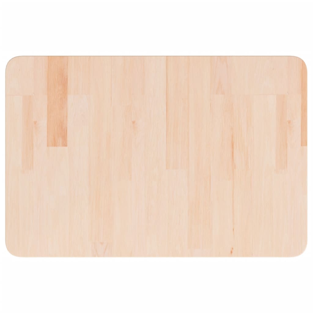 Piano Bagno 60x40x2,5 cm in Legno Massello Non Trattato