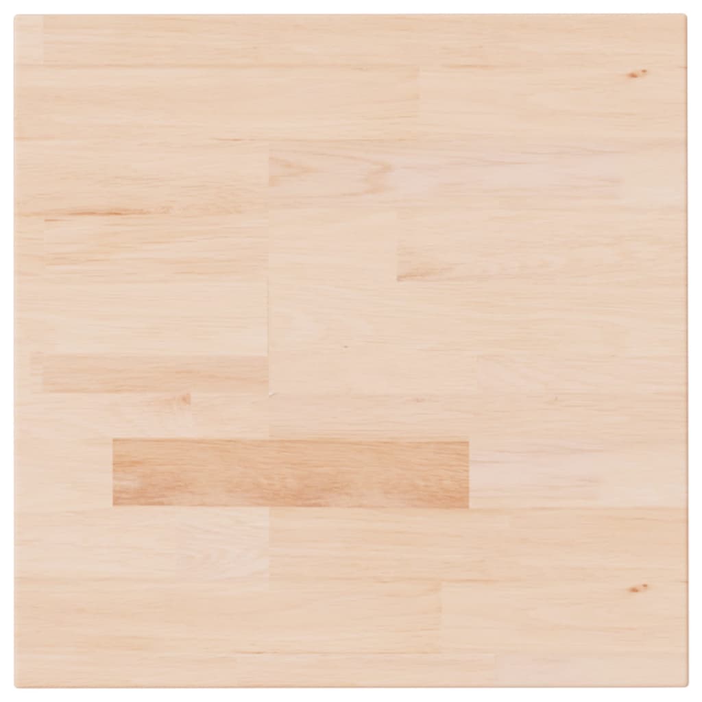Piano Tavolo Quadrato 40x40x4 cm Massello Rovere Non Trattato