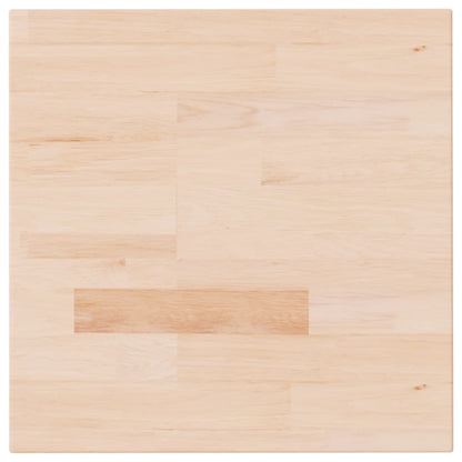 Piano Tavolo Quadrato 40x40x4 cm Massello Rovere Non Trattato