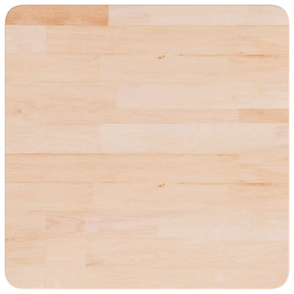 Piano Tavolo Quadrato 50x50x4 cm Massello Rovere Non Trattato