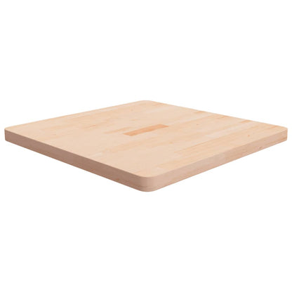 Piano Tavolo Quadrato 70x70x4 cm Massello Rovere Non Trattato
