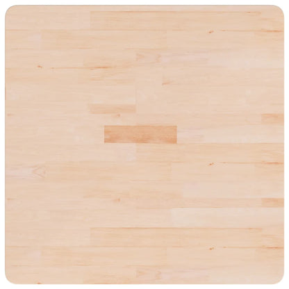 Piano Tavolo Quadrato 70x70x4 cm Massello Rovere Non Trattato