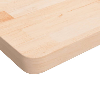Piano Tavolo Quadrato 70x70x4 cm Massello Rovere Non Trattato
