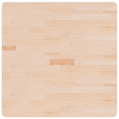 Piano Tavolo Quadrato 80x80x4 cm Massello Rovere Non Trattato