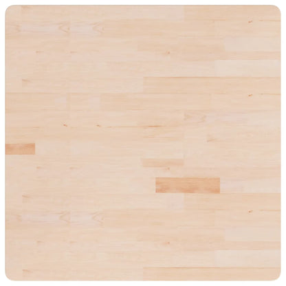 Piano Tavolo Quadrato 90x90x4 cm Massello Rovere Non Trattato