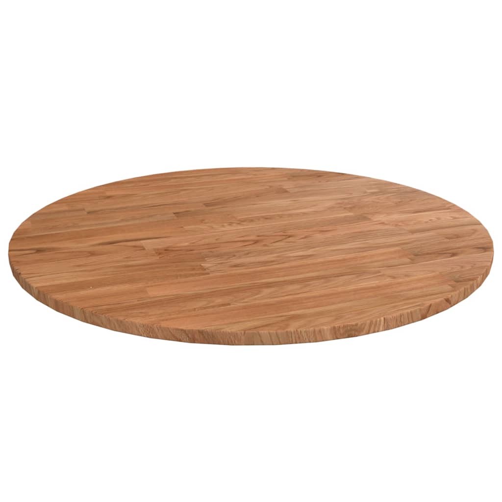 Piano Tavolo Rotondo Marrone Chiaro ÃƒËœ50x1,5 cm Rovere Trattato