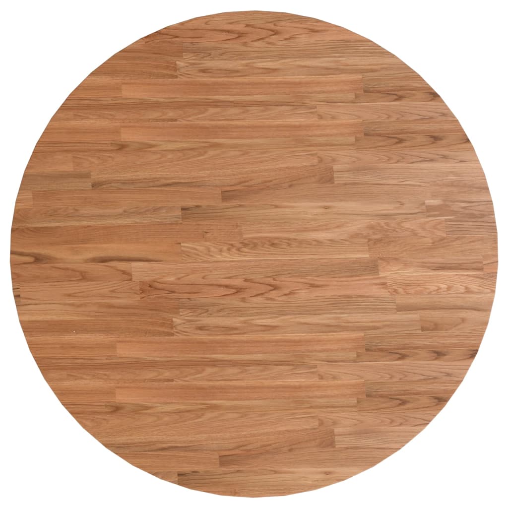 Piano Tavolo Rotondo Marrone Chiaro Ã˜90x1,5 cm Rovere Trattato