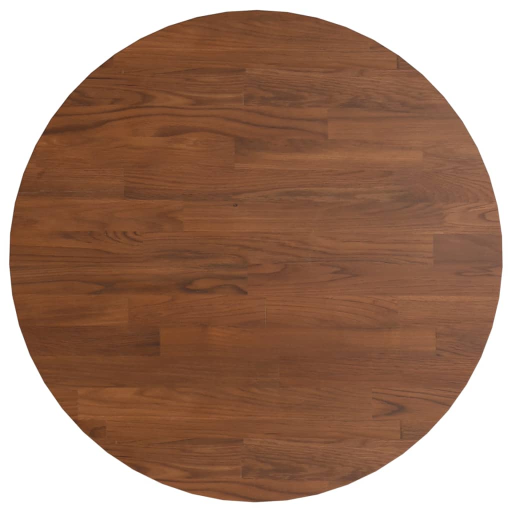 Piano Tavolo Rotondo Marrone Scuro Ã˜40x1,5 cm Rovere Trattato