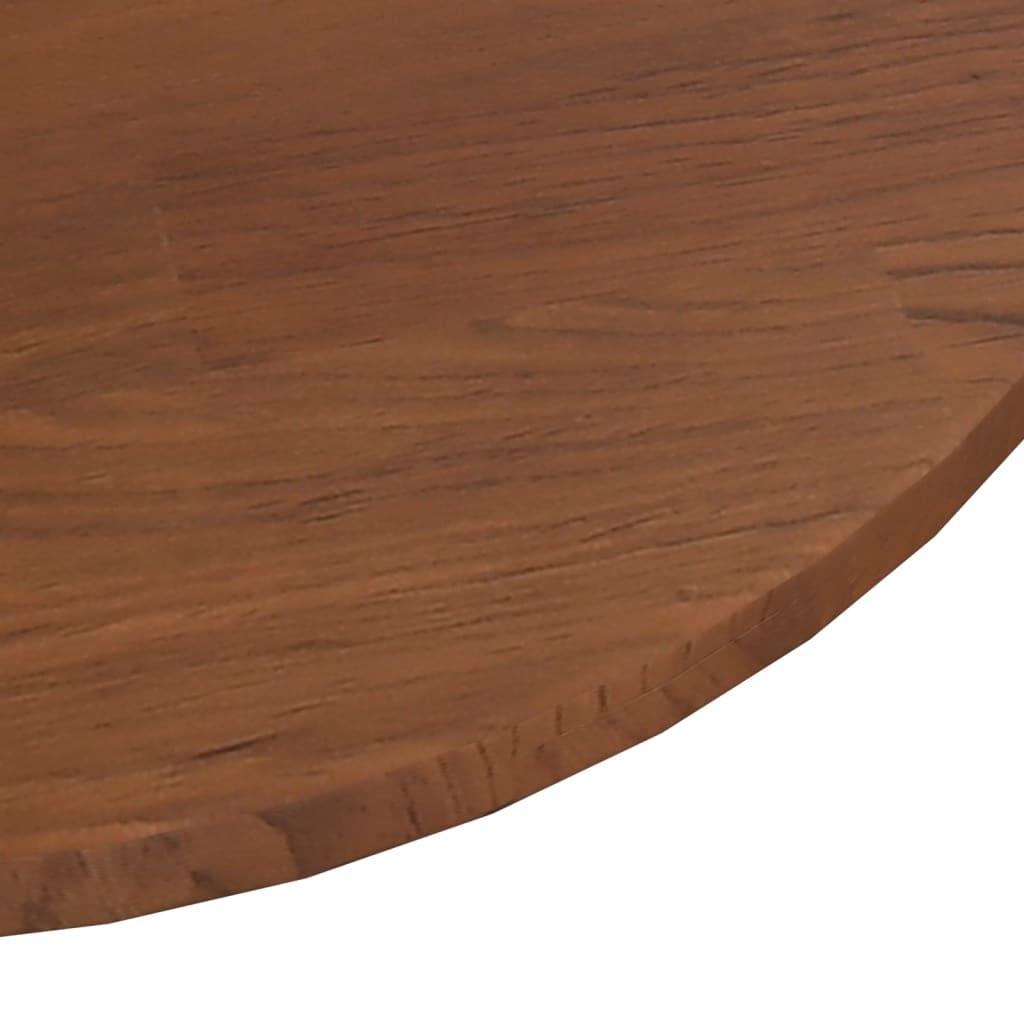 Piano Tavolo Rotondo Marrone Scuro Ã˜40x1,5 cm Rovere Trattato