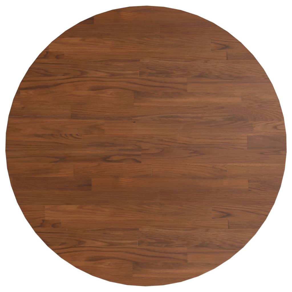Piano Tavolo Rotondo Marrone Scuro ÃƒËœ50x1,5 cm Rovere Trattato