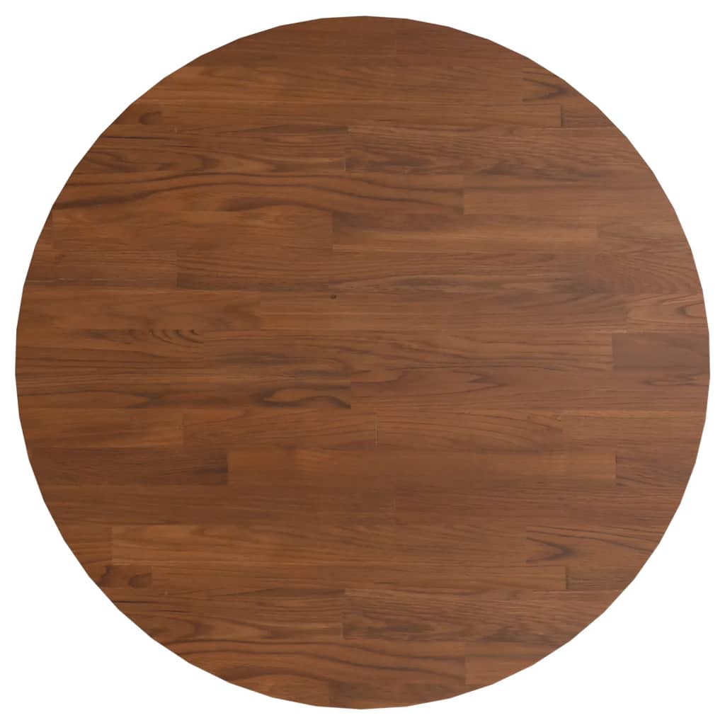 Piano Tavolo Rotondo Marrone Scuro ÃƒËœ60x1,5 cm Rovere Trattato