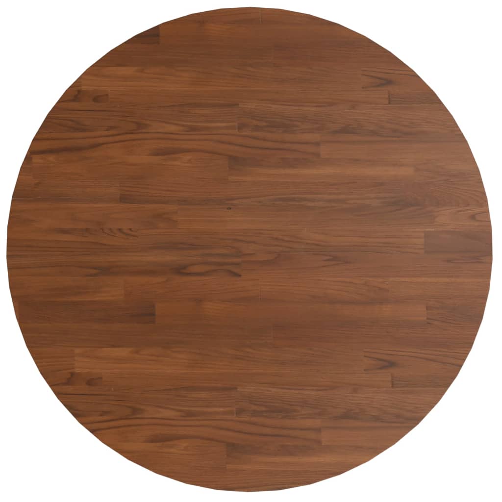 Piano Tavolo Rotondo Marrone Scuro Ã˜70x1,5 cm Rovere Trattato