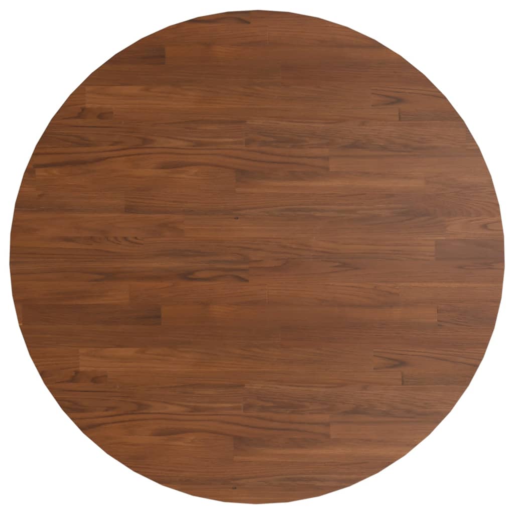 Piano Tavolo Rotondo Marrone Scuro Ã˜90x1,5 cm Rovere Trattato