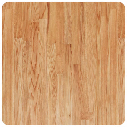 Piano Tavolo Quadrato Marrone Chiaro 60x60x1,5 Rovere Trattato