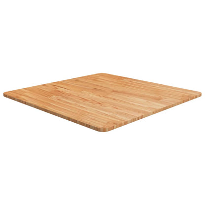 Piano Tavolo Quadrato Marrone Chiaro 70x70x1,5 Rovere Trattato