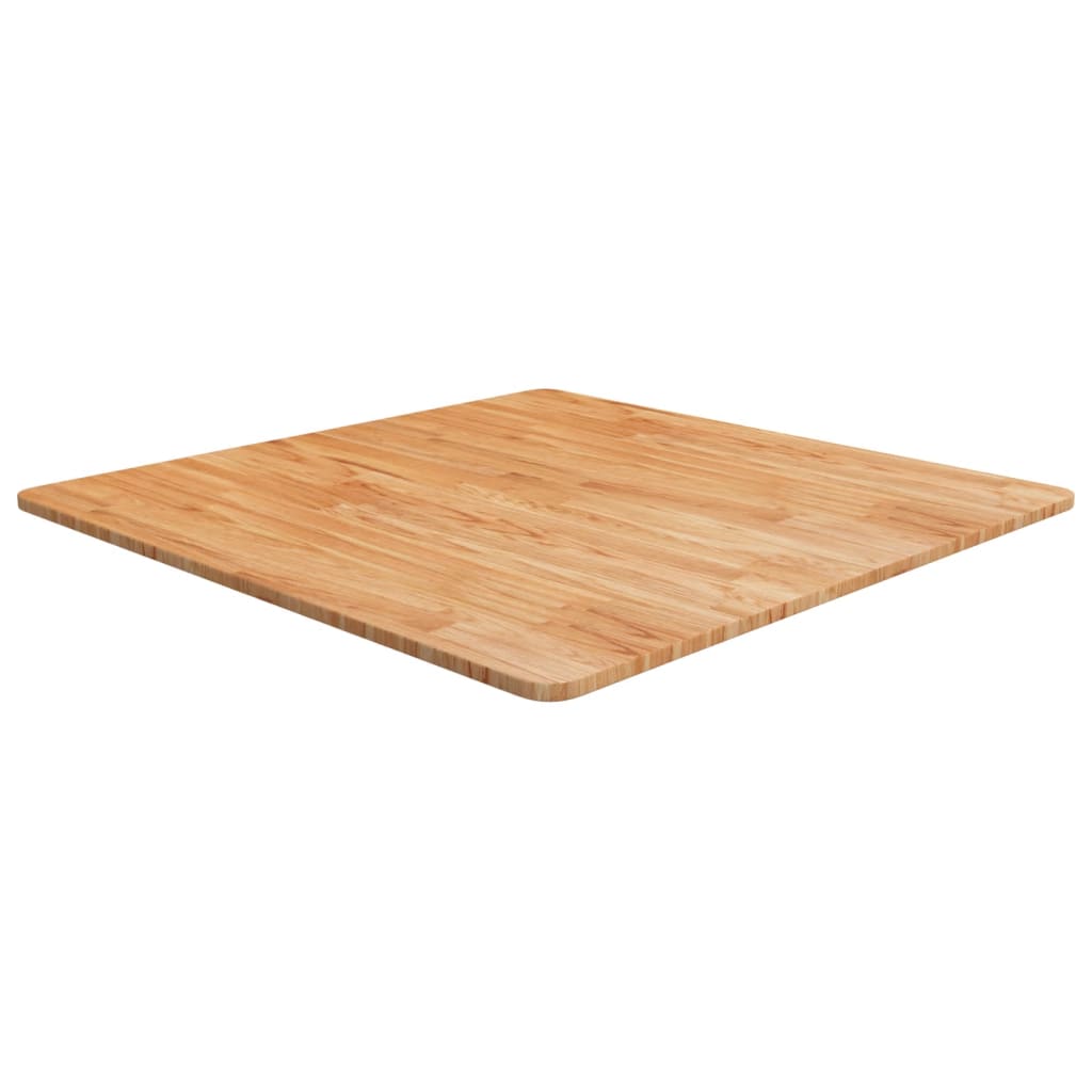 Piano Tavolo Quadrato Marrone Chiaro 80x80x1,5 Rovere Trattato