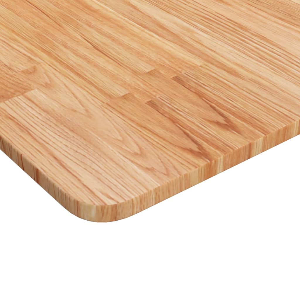 Piano Tavolo Quadrato Marrone Chiaro 90x90x1,5 Rovere Trattato