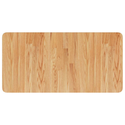 Piano Bagno Marrone Chiaro 80x40x1,5cm Legno Massello Trattato
