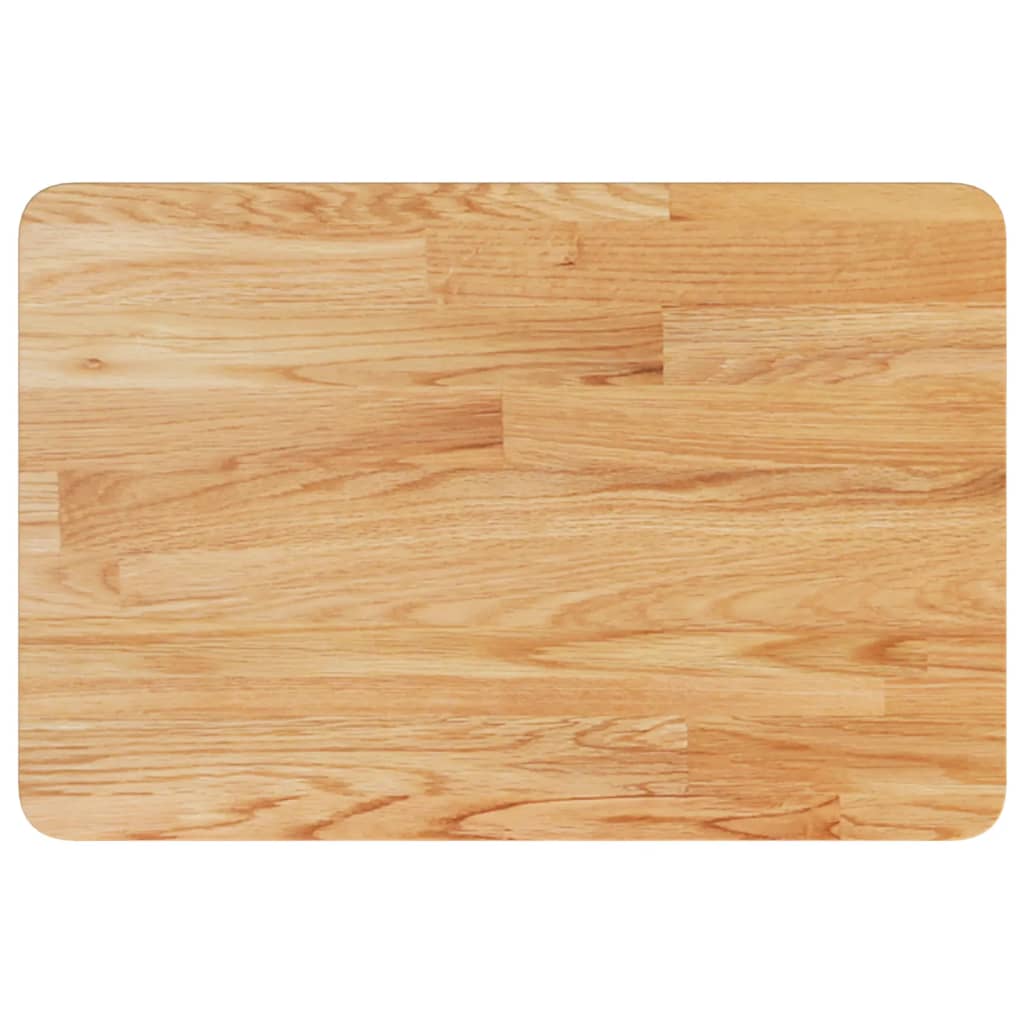 Piano Bagno Marrone Chiaro 60x40x1,5cm Legno Massello Trattato