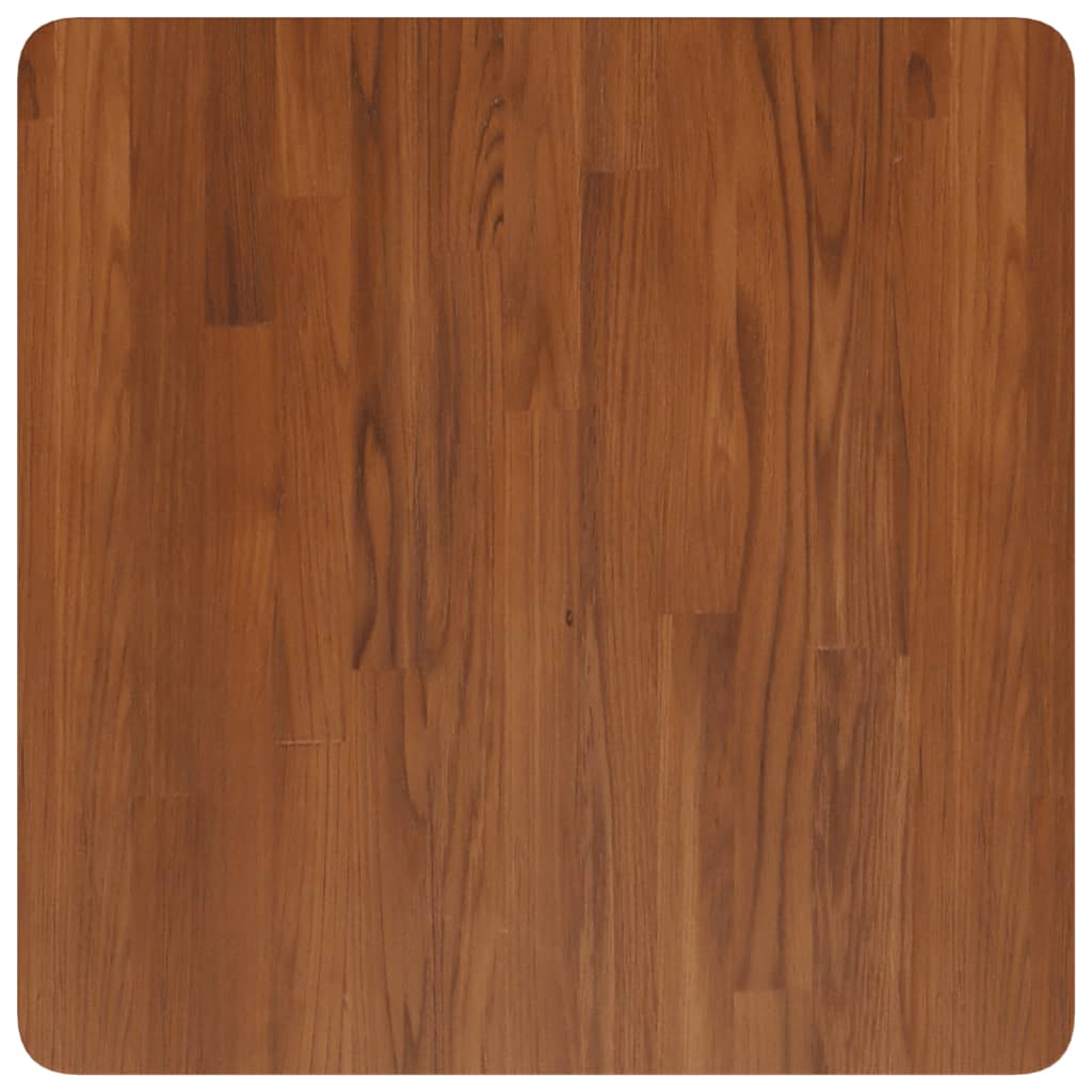 Piano Tavolo Quadrato Marrone Scuro 60x60x1,5cm Rovere Trattato