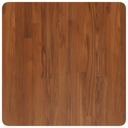 Piano Tavolo Quadrato Marrone Scuro 60x60x1,5cm Rovere Trattato