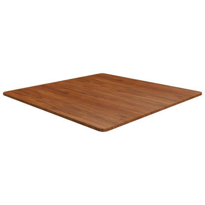Piano Tavolo Quadrato Marrone Scuro 90x90x1,5cm Rovere Trattato