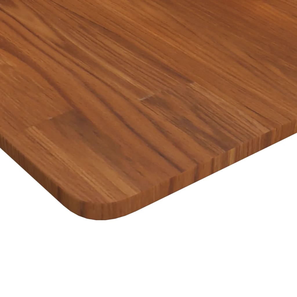 Piano Bagno Marrone Scuro 80x40x1,5cm Legno Massello Trattato