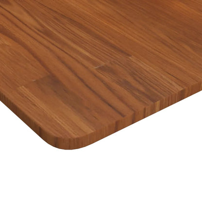 Piano Bagno Marrone Scuro 80x40x1,5cm Legno Massello Trattato