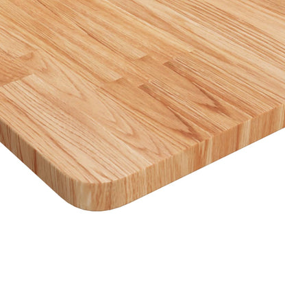 Piano Tavolo Quadrato Marrone Chiaro 50x50x2,5 Rovere Trattato
