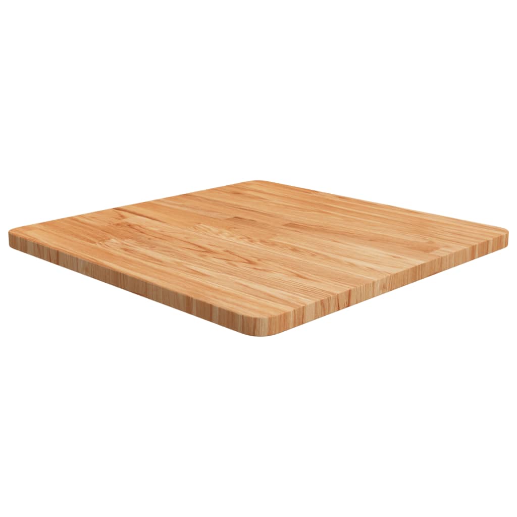 Piano Tavolo Quadrato Marrone Chiaro 60x60x2,5 Rovere Trattato