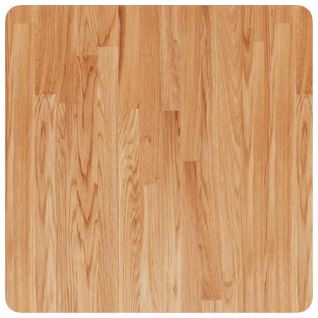 Piano Tavolo Quadrato Marrone Chiaro 60x60x2,5 Rovere Trattato