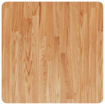 Piano Tavolo Quadrato Marrone Chiaro 60x60x2,5 Rovere Trattato
