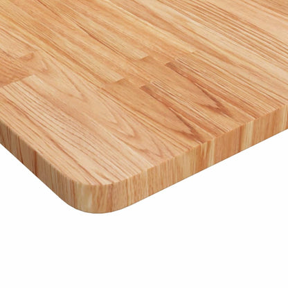 Piano Tavolo Quadrato Marrone Chiaro 60x60x2,5 Rovere Trattato