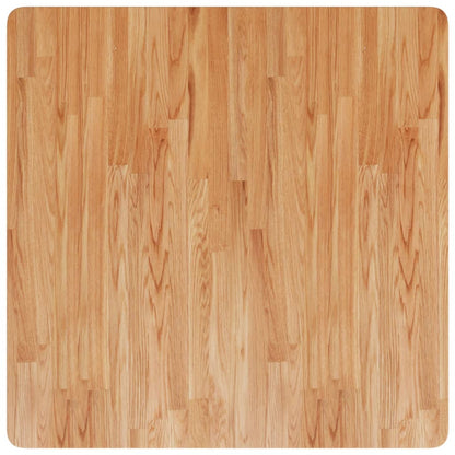 Piano Tavolo Quadrato Marrone Chiaro 80x80x2,5 Rovere Trattato